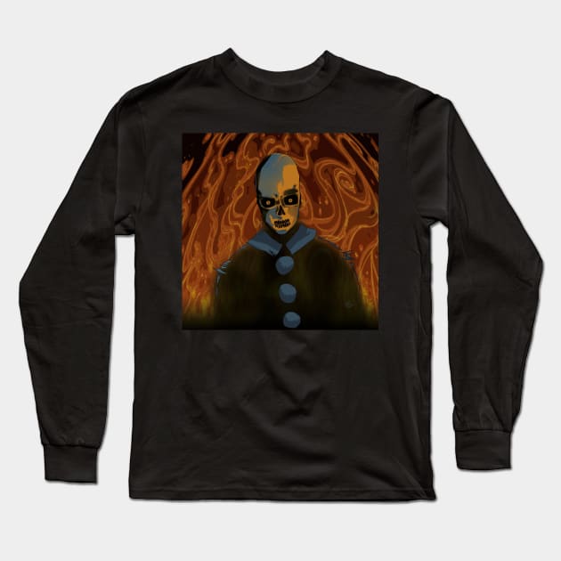 The Orange Skull Trip Long Sleeve T-Shirt by mrpsycho